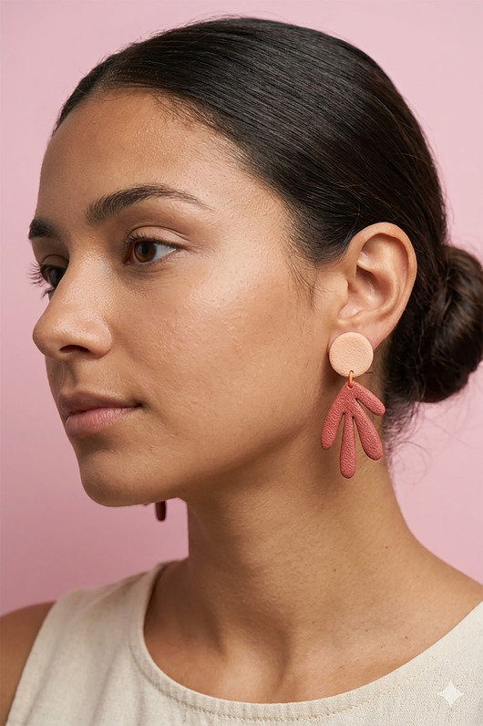 kolczyki z masy plastycznej Kolczyki Matisse rude