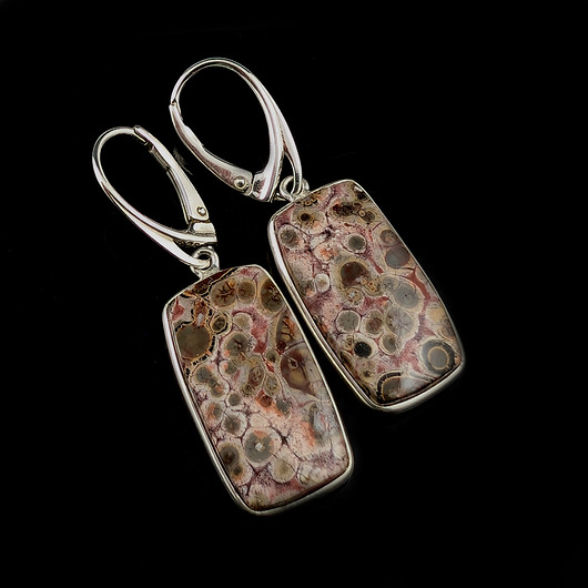 kolczyki z kamieniami Kolczyki leopard- jaspisy