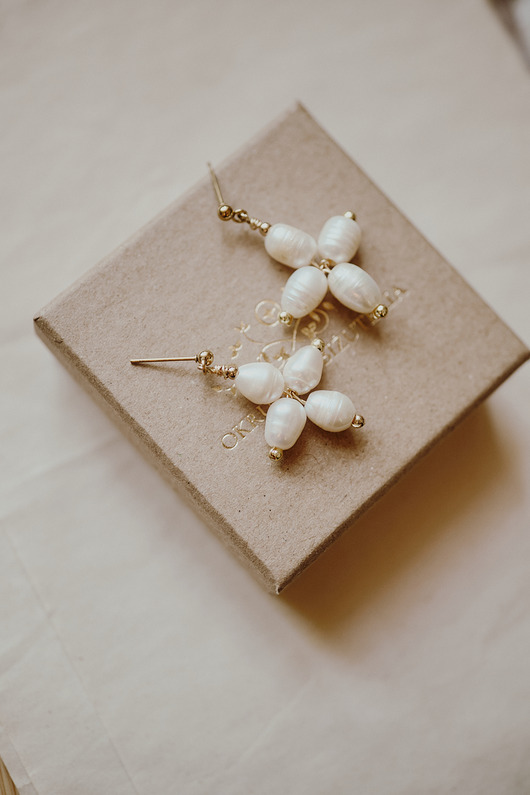 kolczyki z kamieniami Pepita - kolczyki perły