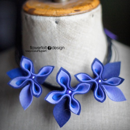 granat z lawendą FlowerFelt Design
