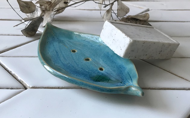 Mydelniczka "Blue leaf" Ceramystiq