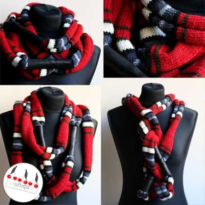 ::: long scarf stripes+ ::: uniqo