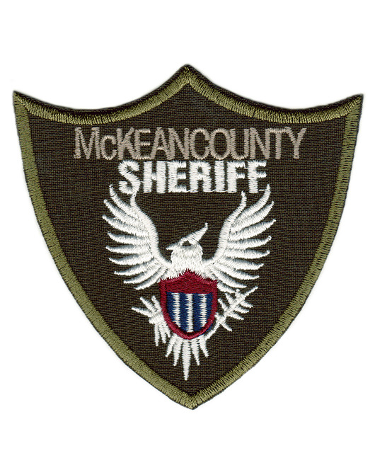 naszywki na ubrania Naszywka naprasowanka SHERIFF ZIELONA termo haft POLSKIE 8,5x8,5cm