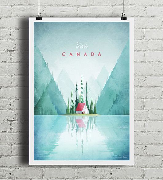 Kanada - vintage plakat A4 minimalmill