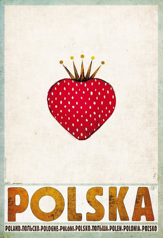 plakaty Plakat Polska Truskawka (R. Kaja) 98x68 cm