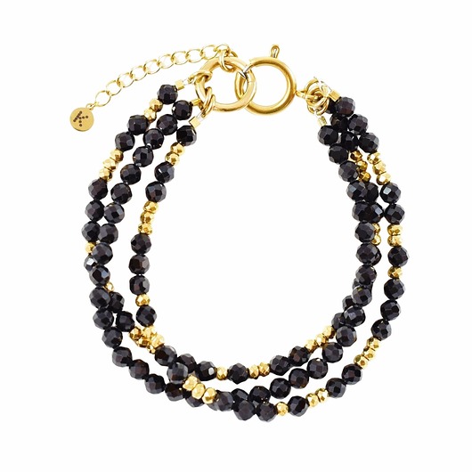 bransoletki ceramiczne Potrójna bransoletka Black&Gold