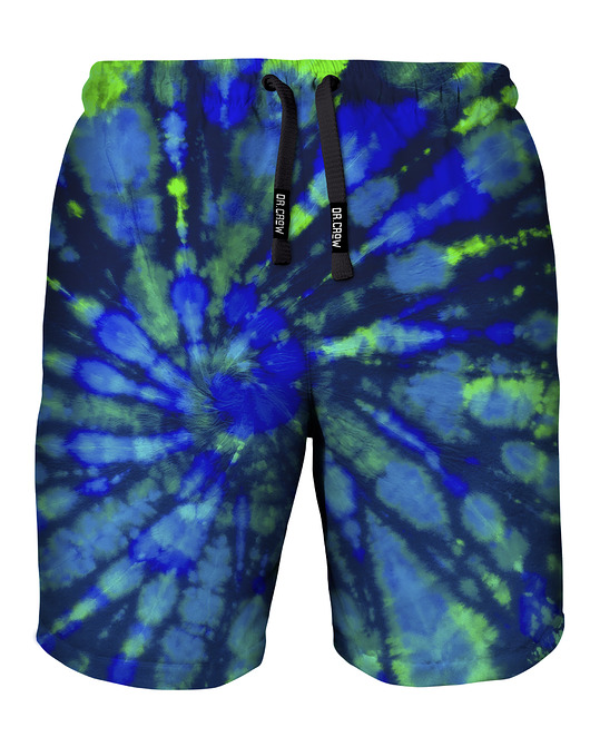 spodnie męskie Shorty Kąpielowe Męskie DR.CROW Tie Dye Blue