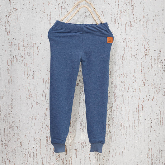 Legginsy ze ściągaczem- jeanse 116, Chusta szara Benni