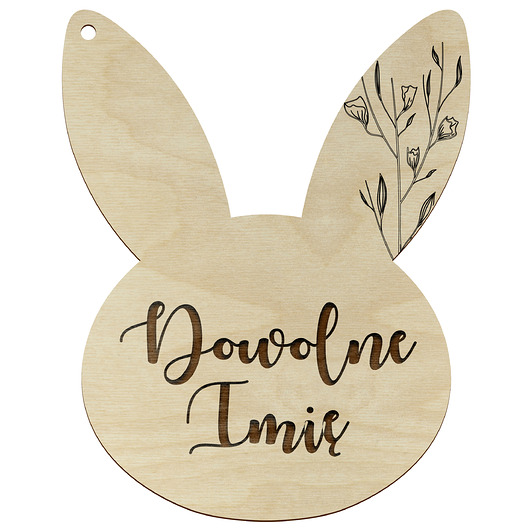 ozdoby wielkanocne Zawieszka Wielkanocna do Stroika Bombka Drewniana Zajączek Personalizowana