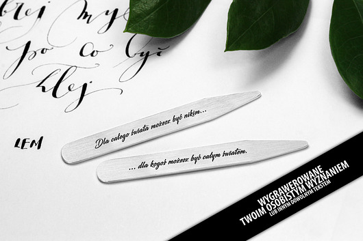 biżuteria męska Fiszbiny do koszuli z Twoją personalizacją