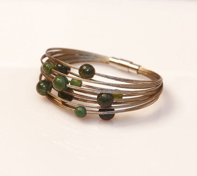 bransoletki srebrne Bransoleta Green v  Bold