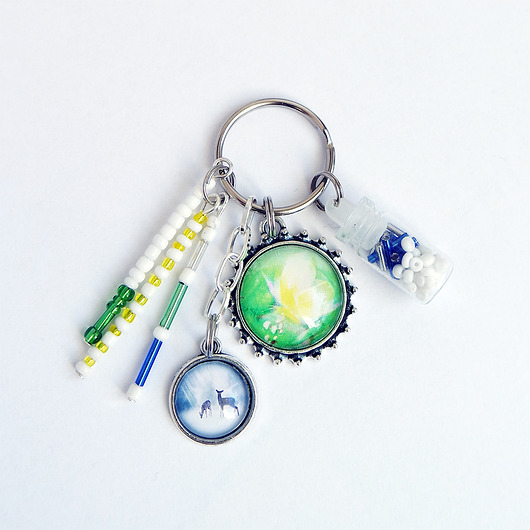 breloki Breloczek - Żółty motyl, sarenki