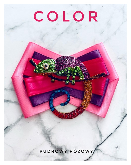 broszki Brosza z Ogromnym Kameleonem Kolekcja COLOR