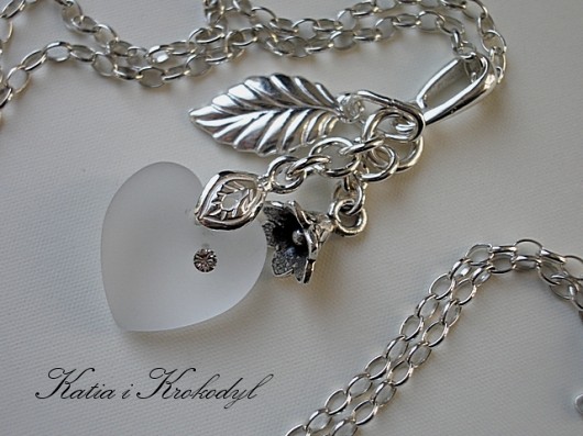 kryształ SWAROVSKI - ZMROŻONE SERDUSZKO Katia i krokodyl