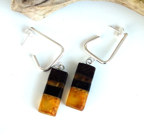 Wood&Amber Kolczyki Maszyneria
