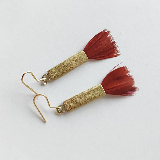 kolczyki z piórami PIÓRKO kolczyki