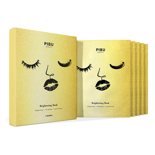 maseczka do twarzy PIBU BEAUTY zestaw 5 masek rozświelających