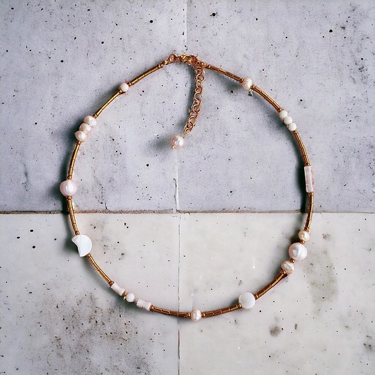 chokery Naszyjnik WHITE : choker : summer collection - BIAŁY NASZYJNIK