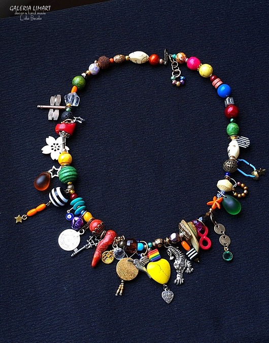 naszyjniki - inne Naszyjnik z przymrużeniem oka dla kogoś z fantazją Unikalny prezent handmade