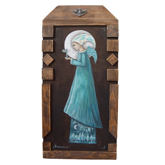 obrazy Anioł Niam obraz ręcznie malowany na drewnie