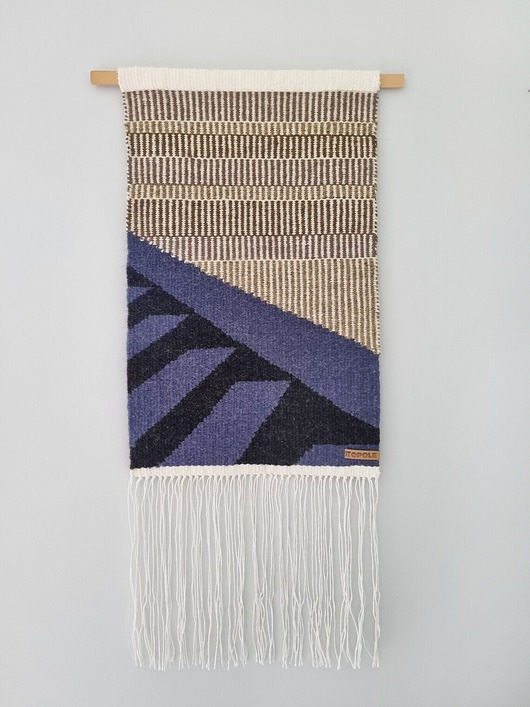 Ozdoby na ścianę Ręcznie tkany kilim  - wełniana makatka - SCHODY