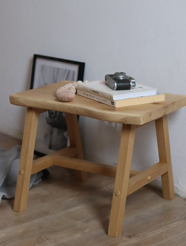 stoliki kawowe Stolik / konsolka / ryczka dąb , klasyk