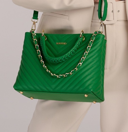 torebki do ręki Torebka skórzana  Kuferek Pikowany (6748)