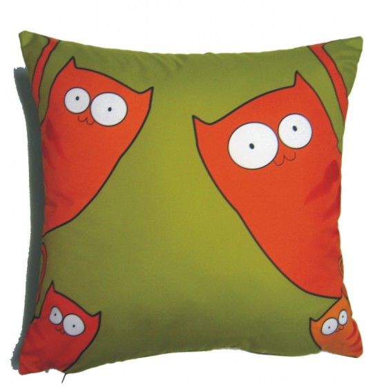 Poduszka z rudymi kotkami cz.2 na zamówienie Gaul Designs