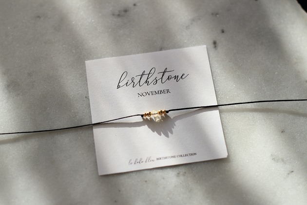bransoletki na sznurku LISTOPAD - NOVEMBER Birthstone Bracelet