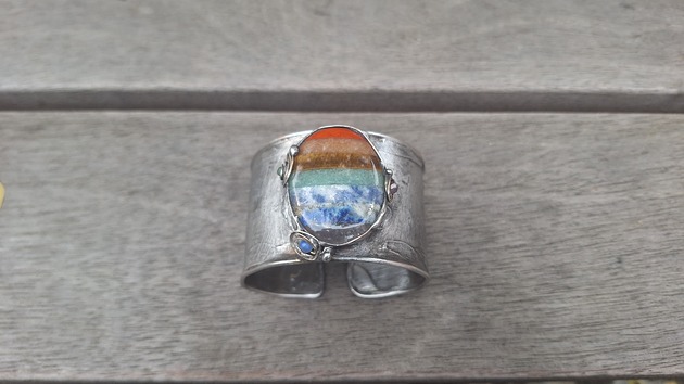 bransoletki wire wrapping Kolorowa - bransoletka regulowana