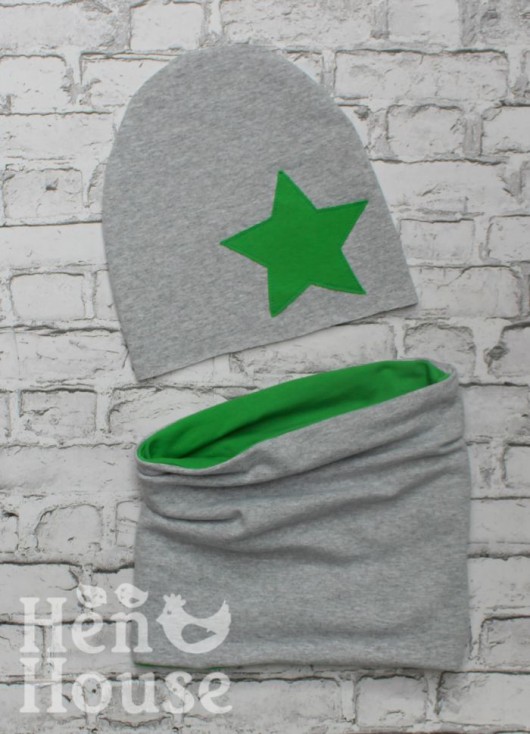 Komplet Star czapka + komin  henhouse