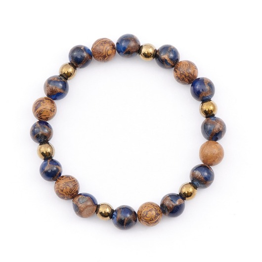 bransoletki z kamieni naturalnych Elegancki Granat z jaspisem Kalahari 8mm - bransoletka z kamieni naturalnych