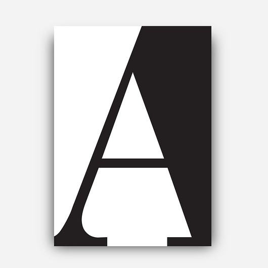 Plakat typograficzny - LITERA A mermer