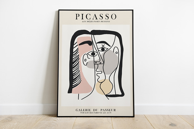 grafiki i ilustracje Pablo Picasso, inspiracja, plakat wystawowy