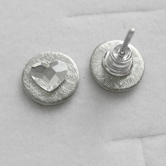 kolczyki z kamieniami Kolczyki Serduszko