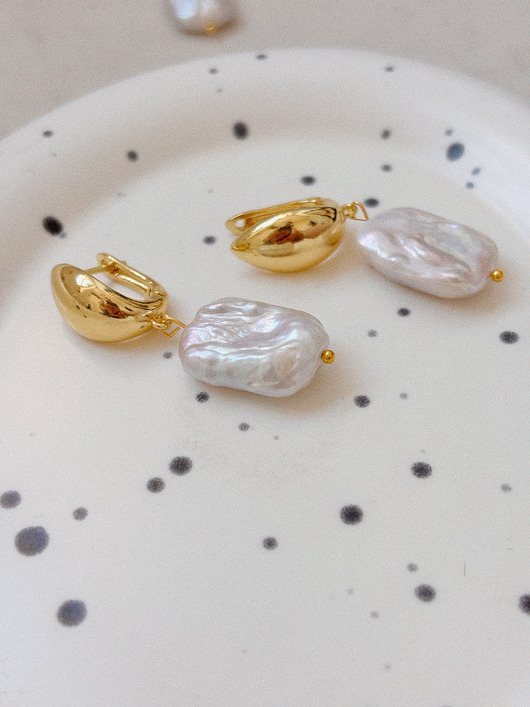 kolczyki pozłacane Kolczyki pozłacane z Perłą