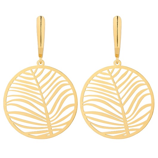 kolczyki pozłacane Złote kolczyki z dużą rozetą