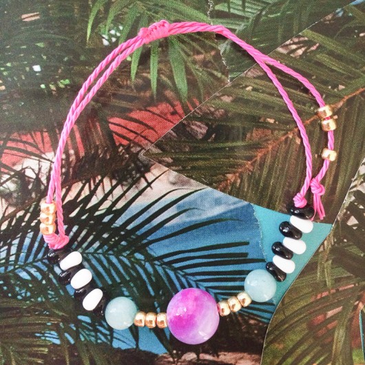 bransoletka: jadeit + koraliki, boho, hippie lovina