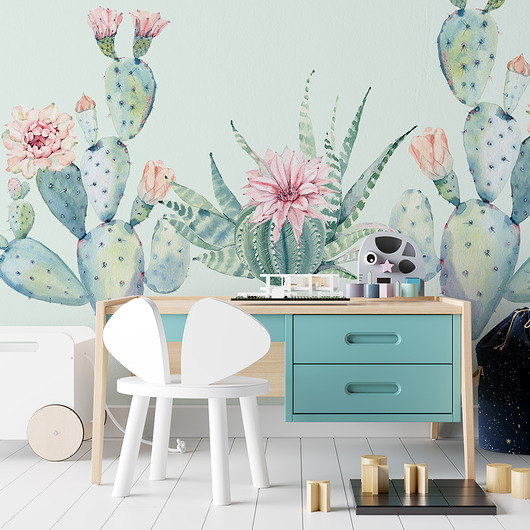 naklejki ścienne do pokoju dziecka Naklejki ścienne BOHO-kaktusy 3 XL