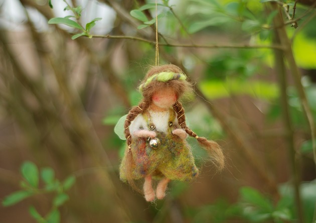 karuzele i girlandy do łóżeczka Leśna Wróżka Wiosna- Waldorf toys