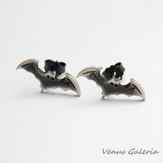 Nietoperze - kolczyki srebrne VENUS GALERIA