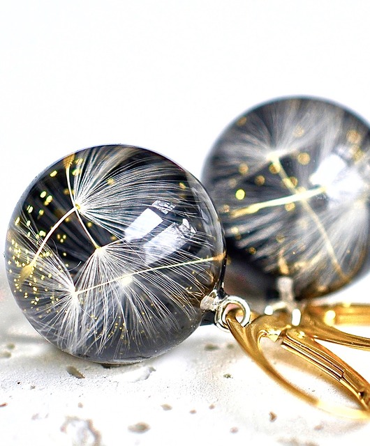 Kolczyki srebrne z nasionami dmuchawca Grol Jewellery