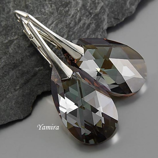 Kryształ Swarovski BronzShade classic - kolczyki yamira