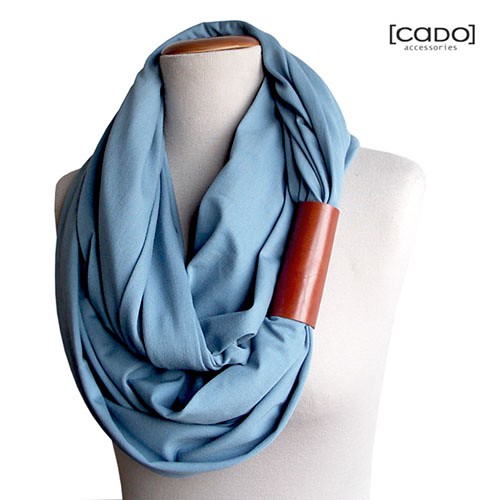 Dzianinowy Komin Tuba Szal - BLUE (opaska) CADOaccessories