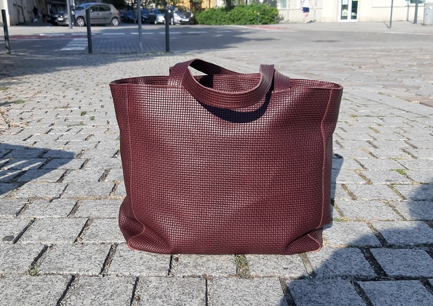torby na ramię Bordowa plecionka torba