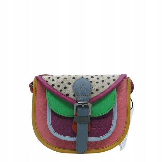 torby na ramię Torebka damska listonoszka skórzana regulowany pasek kolorowa OLIVKA