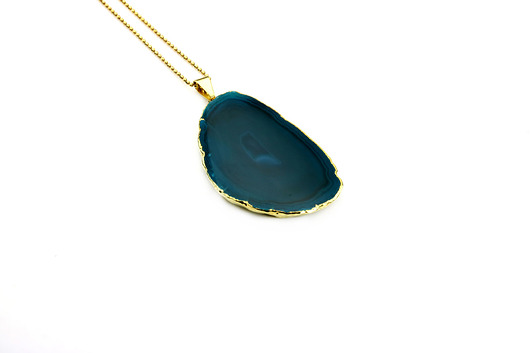 Colare Plaster Agatu złoto Brazi Druse Jewelry