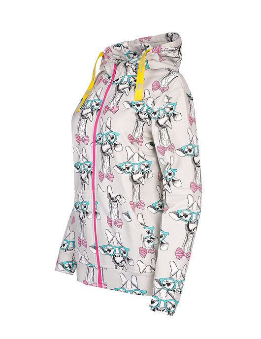 bluza z kapturem damska Bluza rozpinana "Żyrafy"