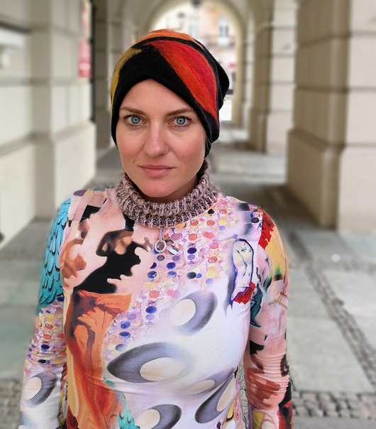 czapka czarna wełniana damska etno boho filc ruda klara