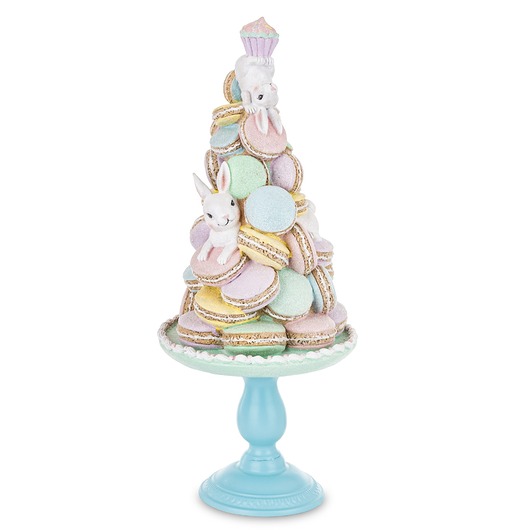 ozdoby wielkanocne Dekoracja - wielkanocna piramida z makaronikami 60x25x25 cm HARIM